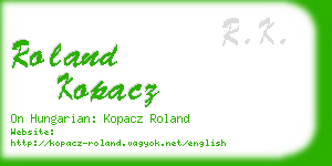 roland kopacz business card
